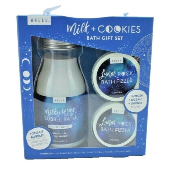 Milk and Cookies Bubble Bath 3 Piece Gift Set New Hallu Escape by Peyton - Picture 1 of 5